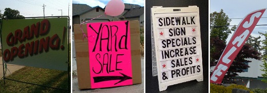 Illegal sign examples
